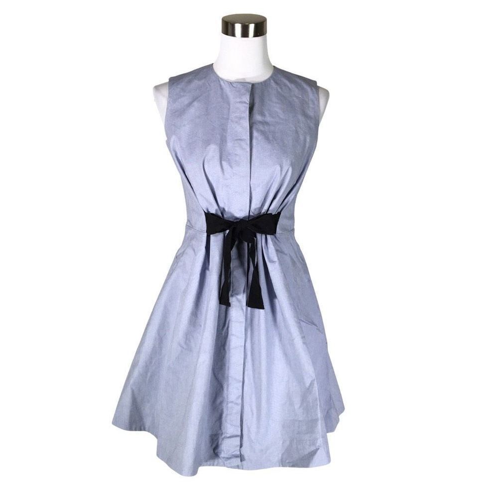 ✨& Other Stories Paris Bow Ribbon Chambray Sz. 4 Dress✨